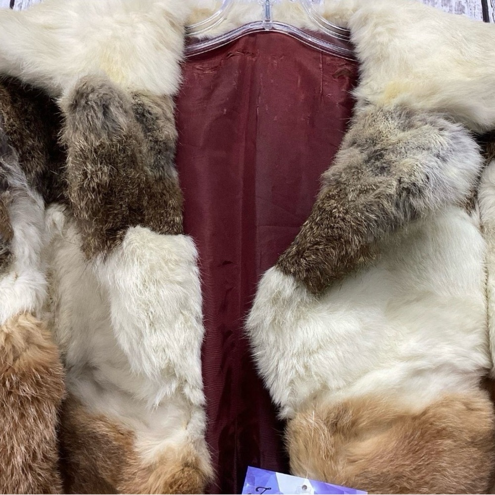 Vintage Antique Jacques Saint Laurent Bunny Real Fur Trench Coat(Unlabeled) - Picture 10 of 13